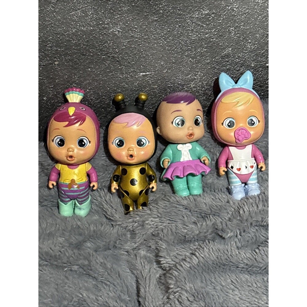 Cry Baby Dolls 5" Mixed Lot Of 4 Magic Tears  Toys CUTE Doll Clothing Dressed